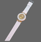 Stylish Fashion Watch - White & Gold Beautiful Girl Boutique
