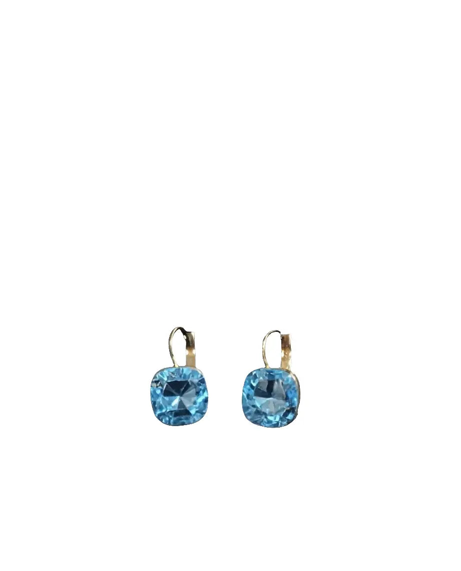 14k Gold-Plated Stud Crystal Earrings Beautiful Girl Boutique