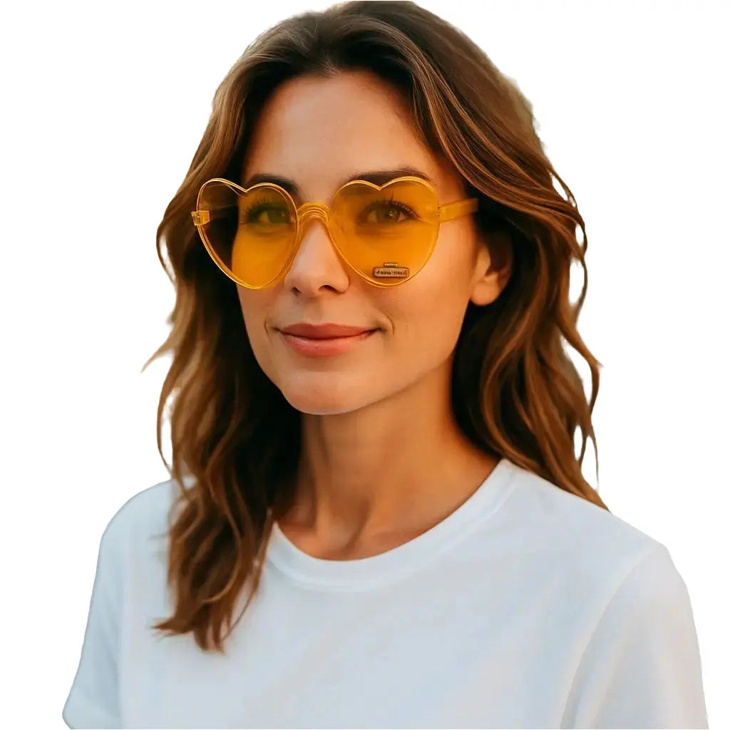 Yoela Heart Thick Oversized Rimless Sunglasses for Women Beautiful Girl Boutique