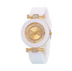 Stylish Fashion Watch - White & Gold Beautiful Girl Boutique