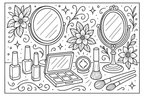 Beauty Salon Scene Coloring Page