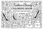 Fashion & Beauty Coloring Book Cover