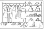 Fashion Boutique Coloring Page