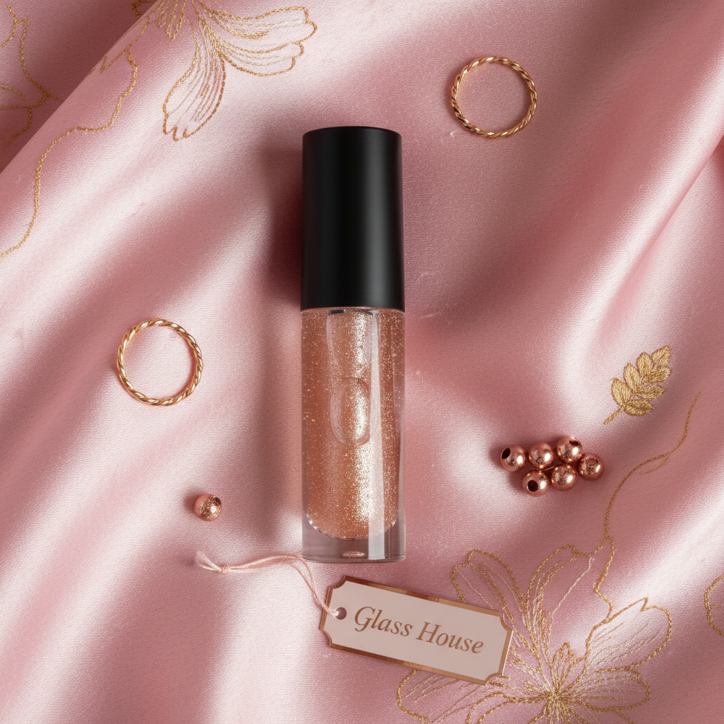 Glass House styled flatlay - black cap