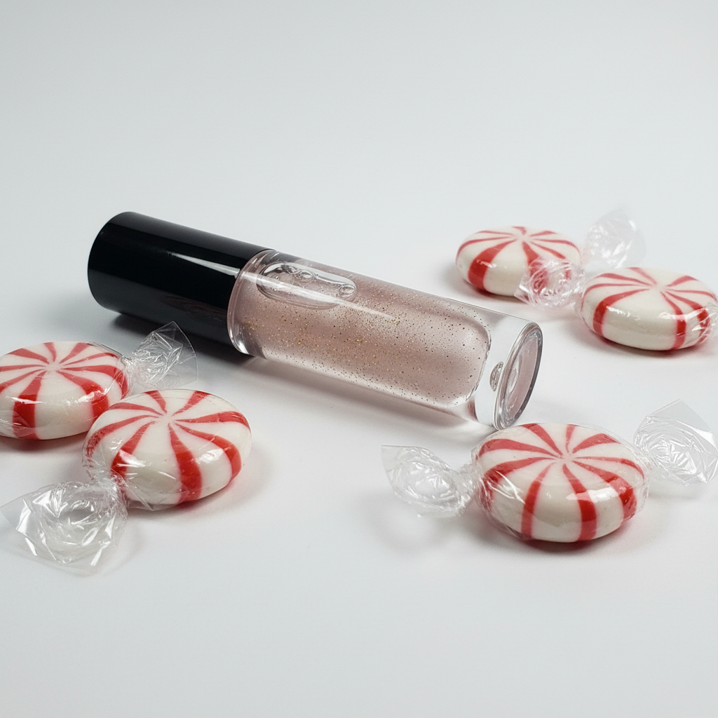 Glass House with peppermint candies