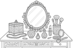 Makeup Vanity Coloring Page