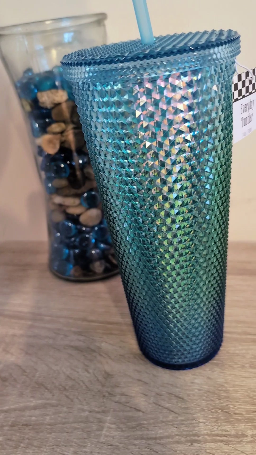 Studded Tumbler with Straw