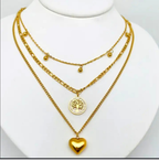 Gold Tone 3 Layered Tree of Life Pendant Necklace Beautiful Girl Boutique