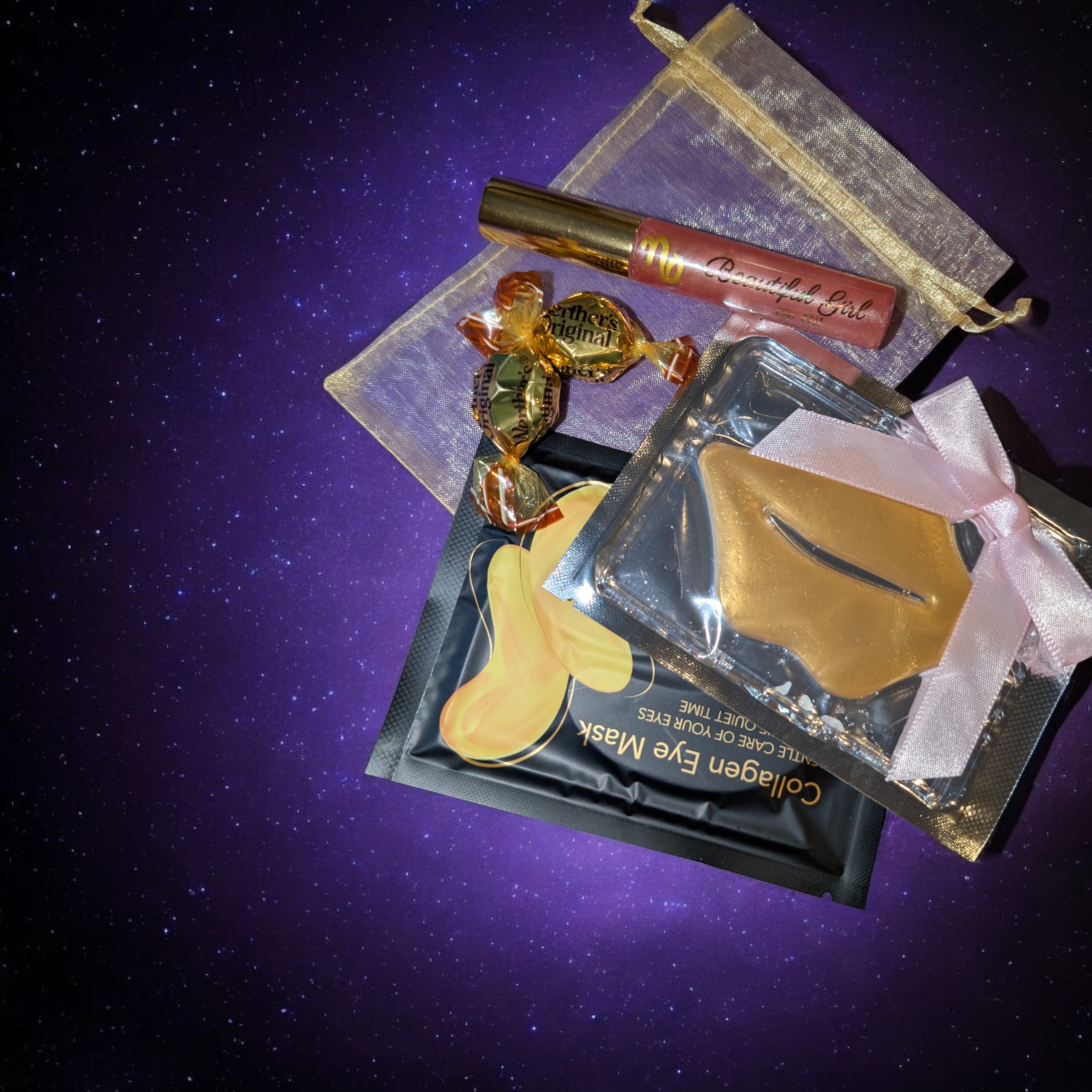 Limited Edition Capricorn Self-Care Kit ♑8 - 24k Magic Lip Oil + Gold Masks