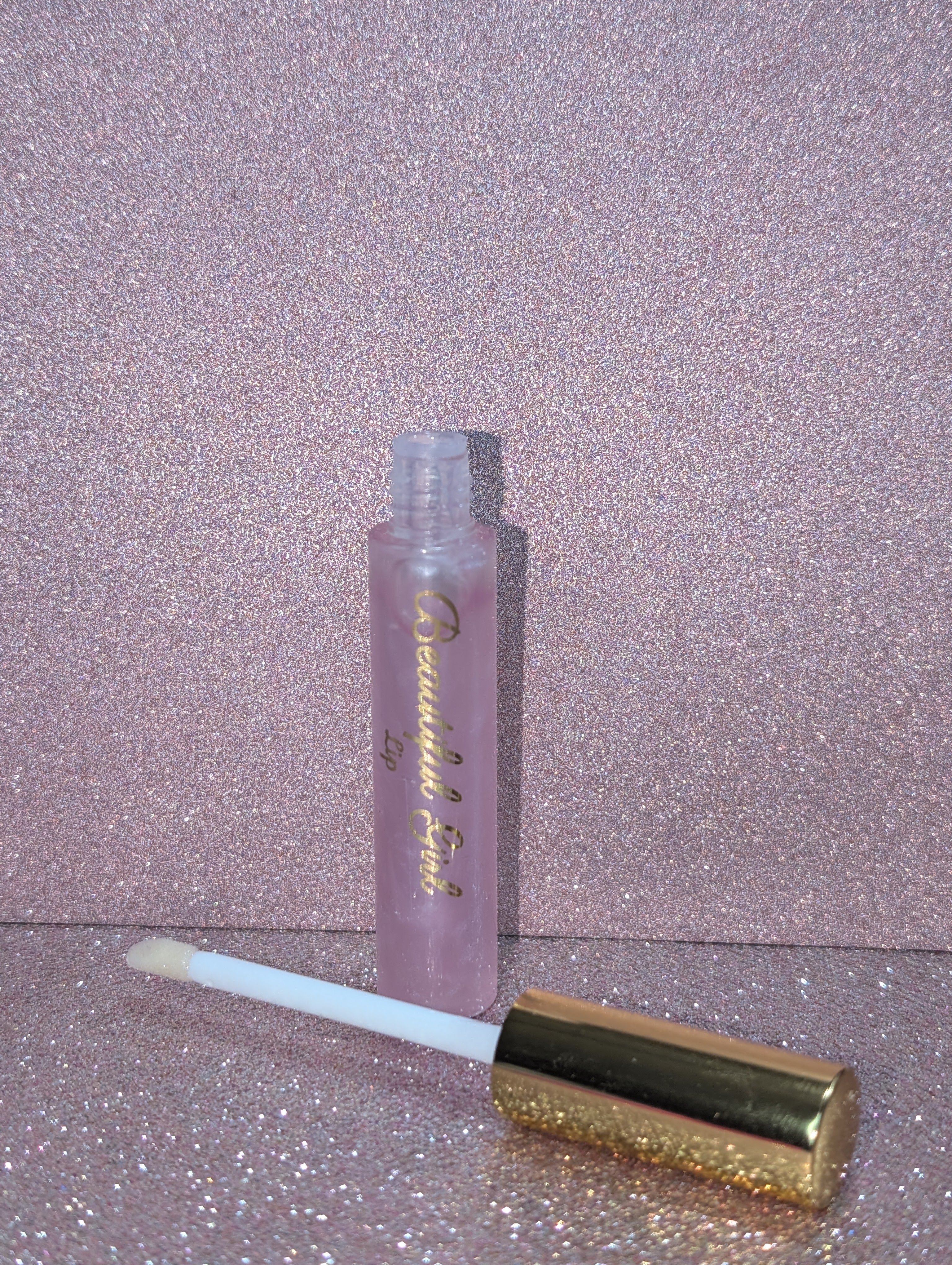 High Shine Irredescent Clear Lip Oil Crystal Ball Beautiful Girl Boutique