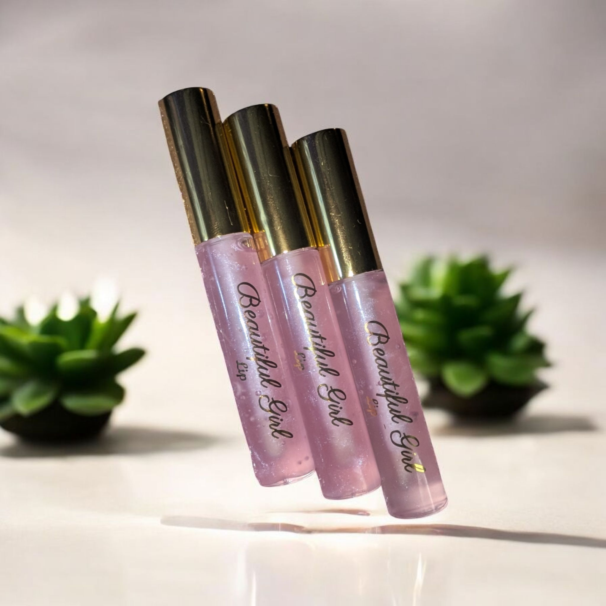 High Shine Irredescent Clear Lip Oil Crystal Ball Beautiful Girl Boutique
