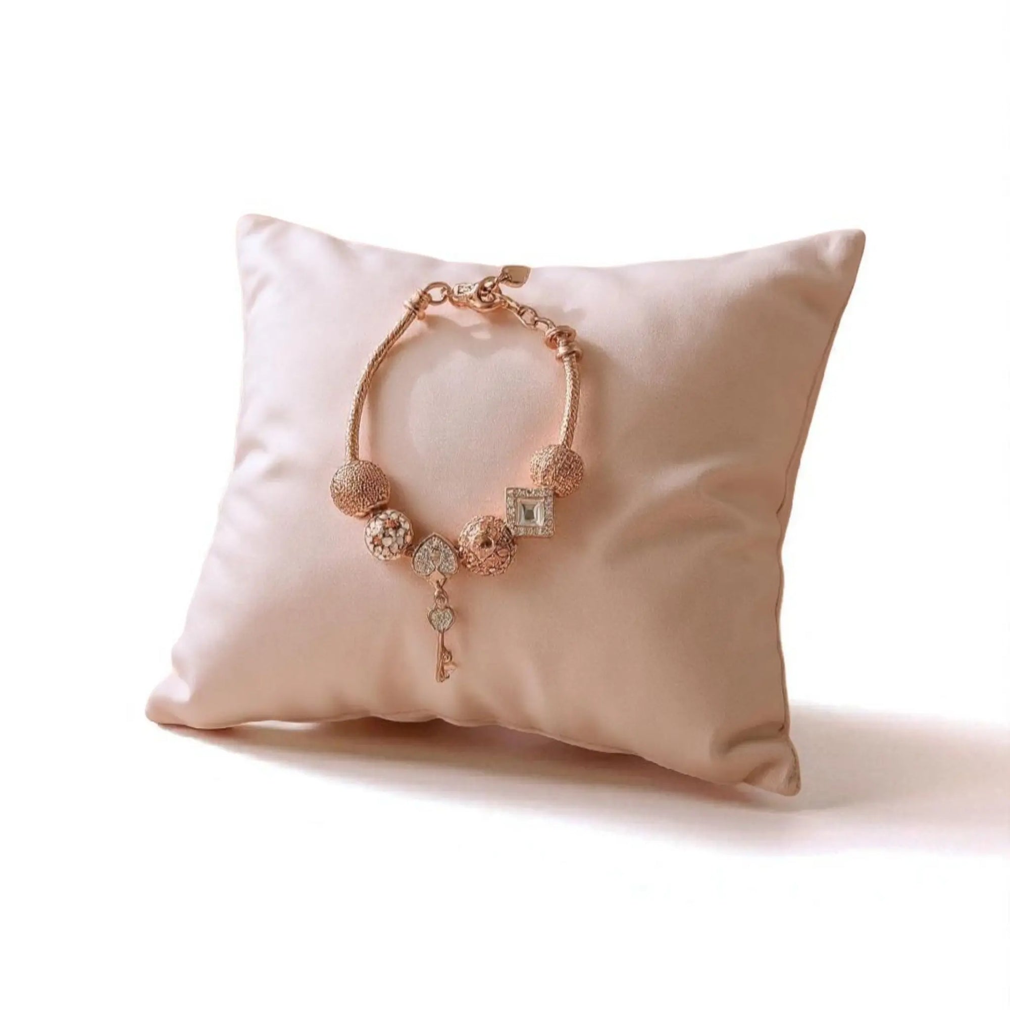 Enchanting Rose Gold Charm Bracelet with Sparkling Accents Beautiful Girl Boutique