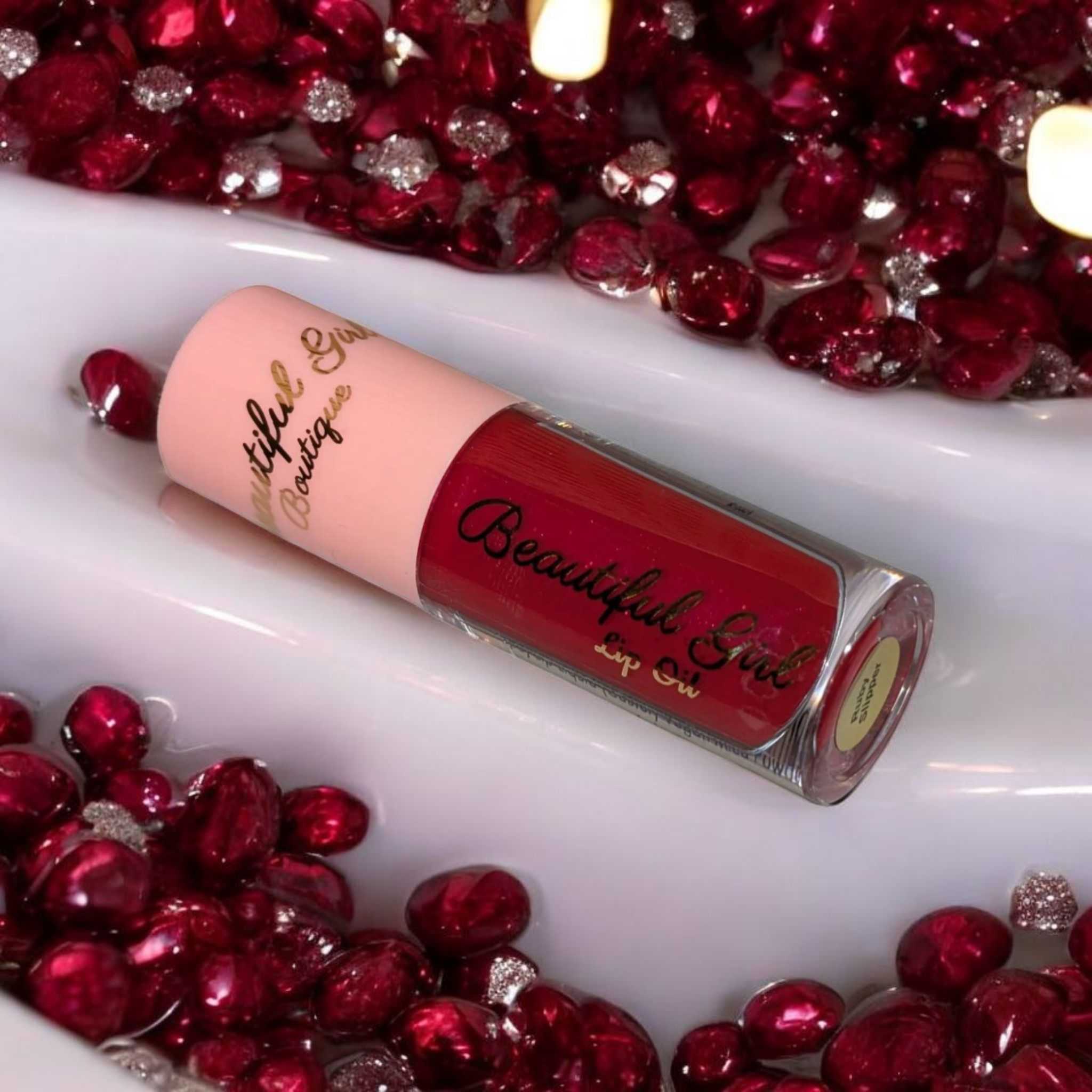 Ruby Slipper High Shine Moisturizing Lip Oil - Luxurious Red Gloss Finish Beautiful Girl Boutique