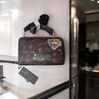 Ed Hardy Tiger Crossbody Bag - Black Signature Print Beautiful Girl Boutique