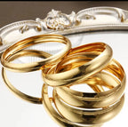 Chunky Gold Bangle Set - 3 Piece Statement Bracelets Beautiful Girl Boutique