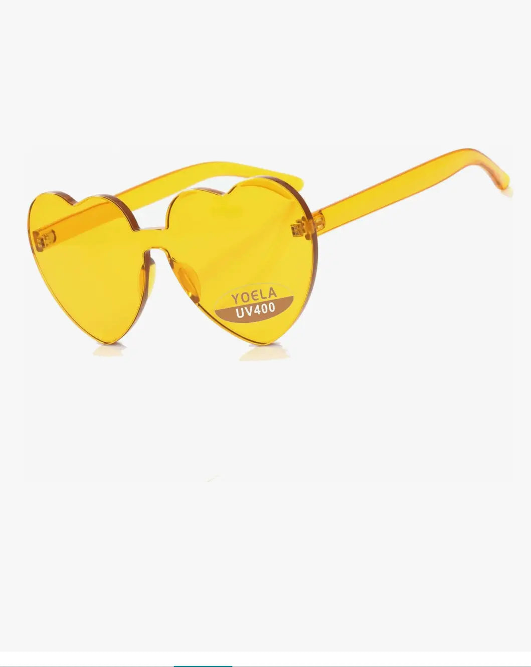 Yoela Heart Thick Oversized Rimless Sunglasses for Women Beautiful Girl Boutique