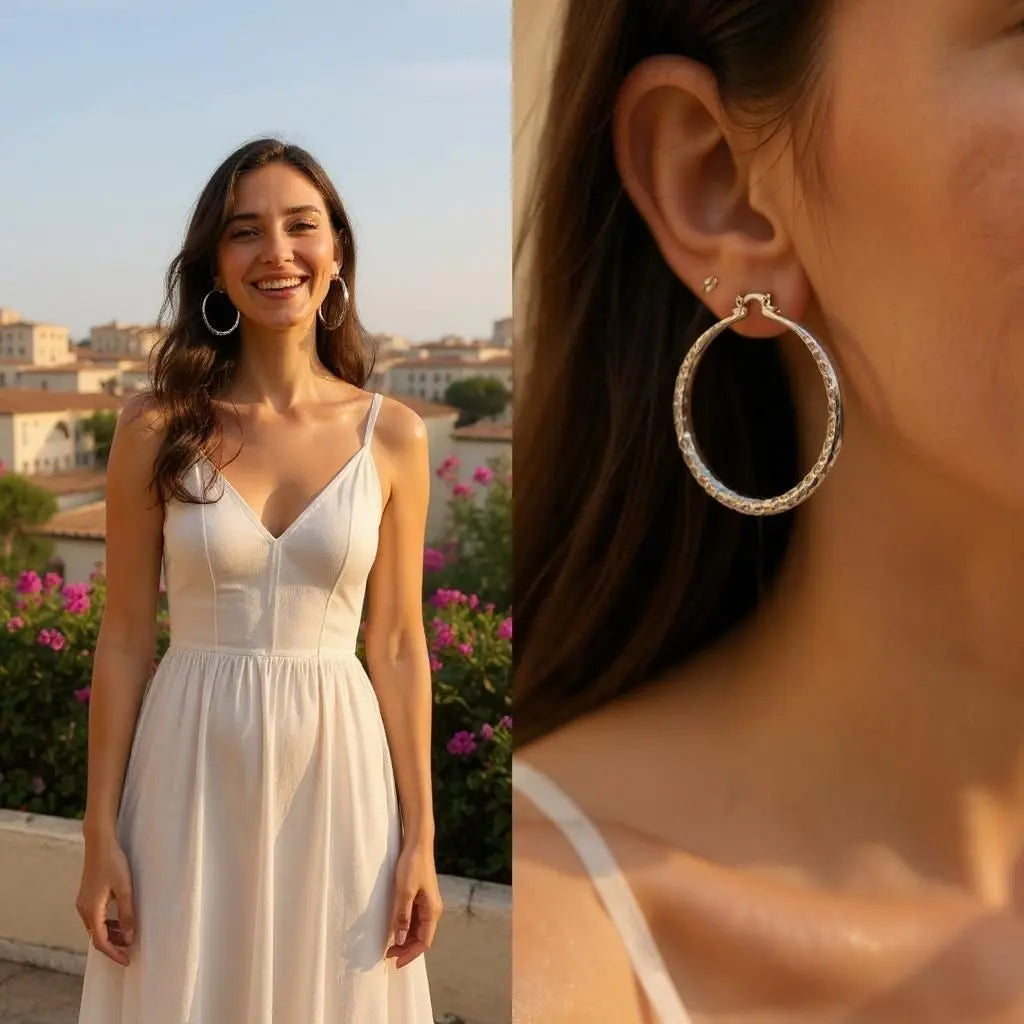 Sterling Silver Hoop Earrings Beautiful Girl Boutique