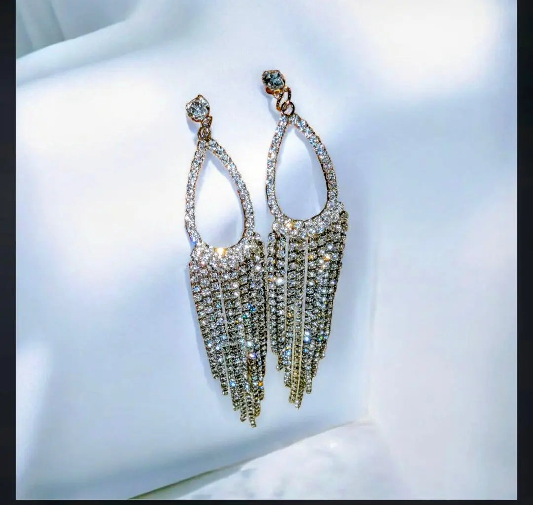 Glamorous Chandelier Rhinestone Drop Earrings Beautiful Girl Boutique