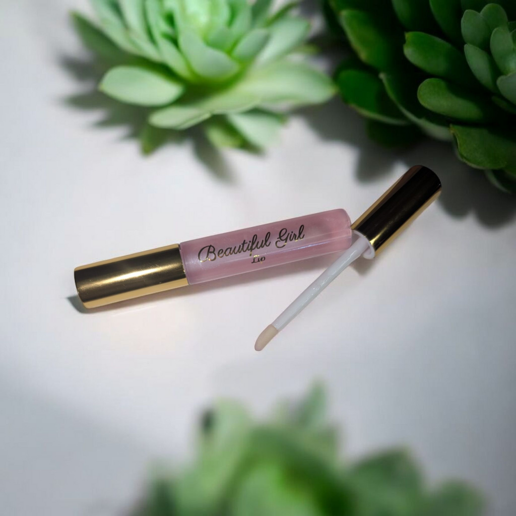 High Shine Irredescent Clear Lip Oil Crystal Ball Beautiful Girl Boutique