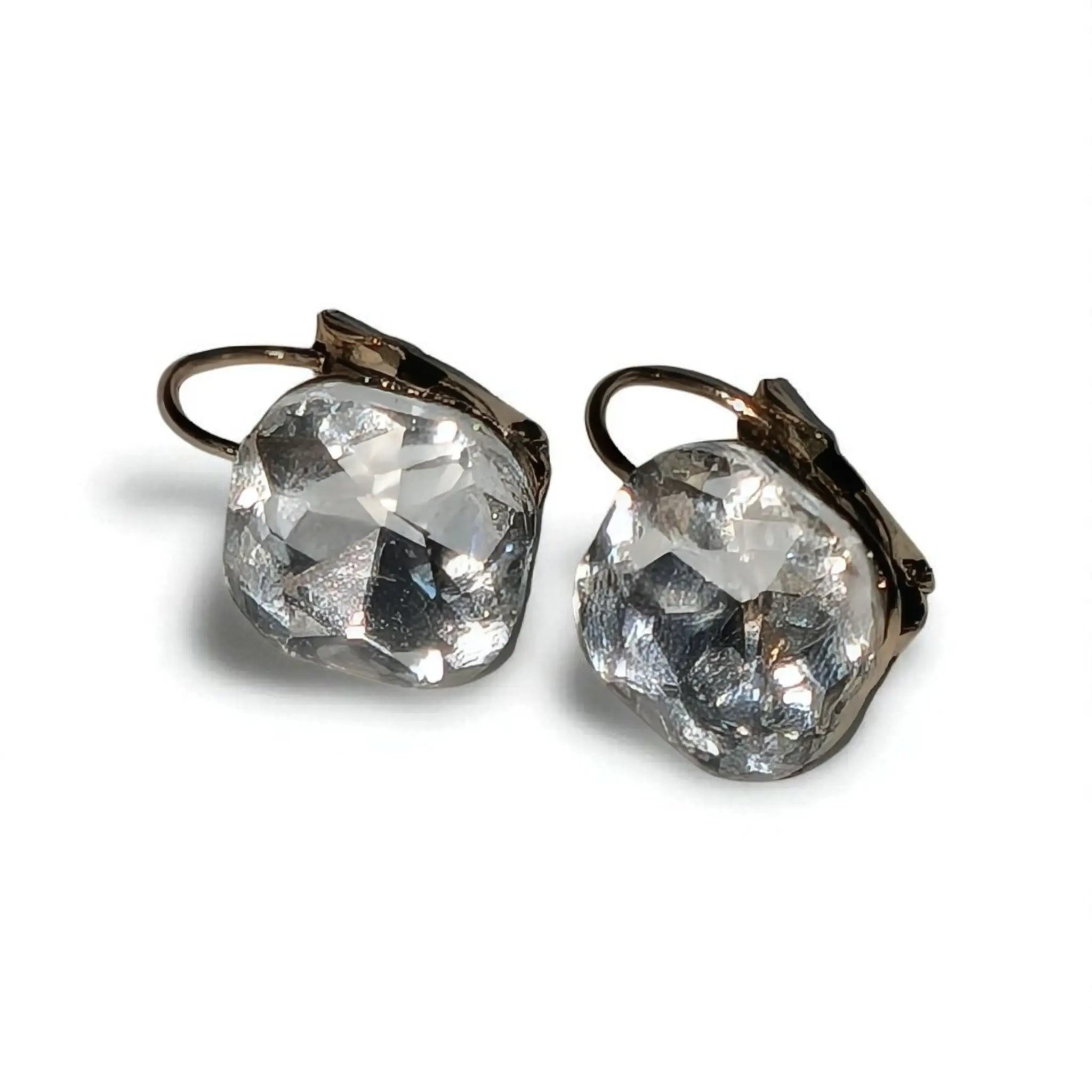 14k Gold-Plated Stud Crystal Earrings Beautiful Girl Boutique