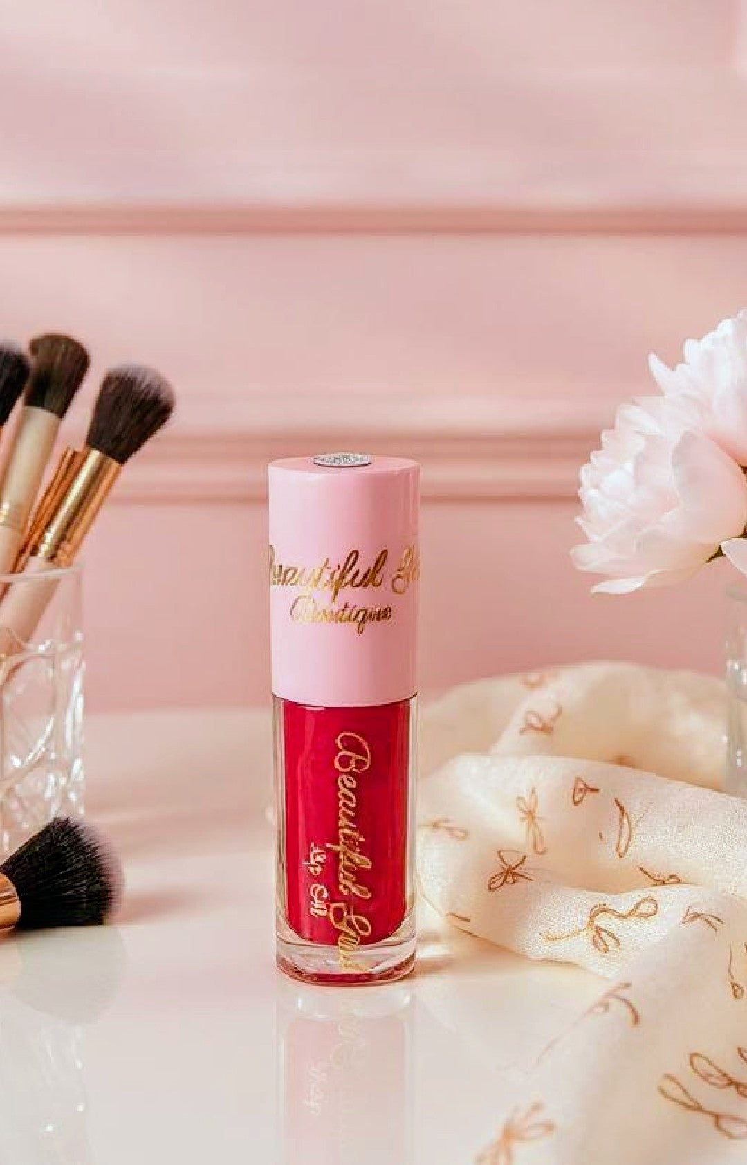 RED Rebel Nourishing High Shine Lip Oil Luxurious Light Red Finish Beautiful Girl Boutique