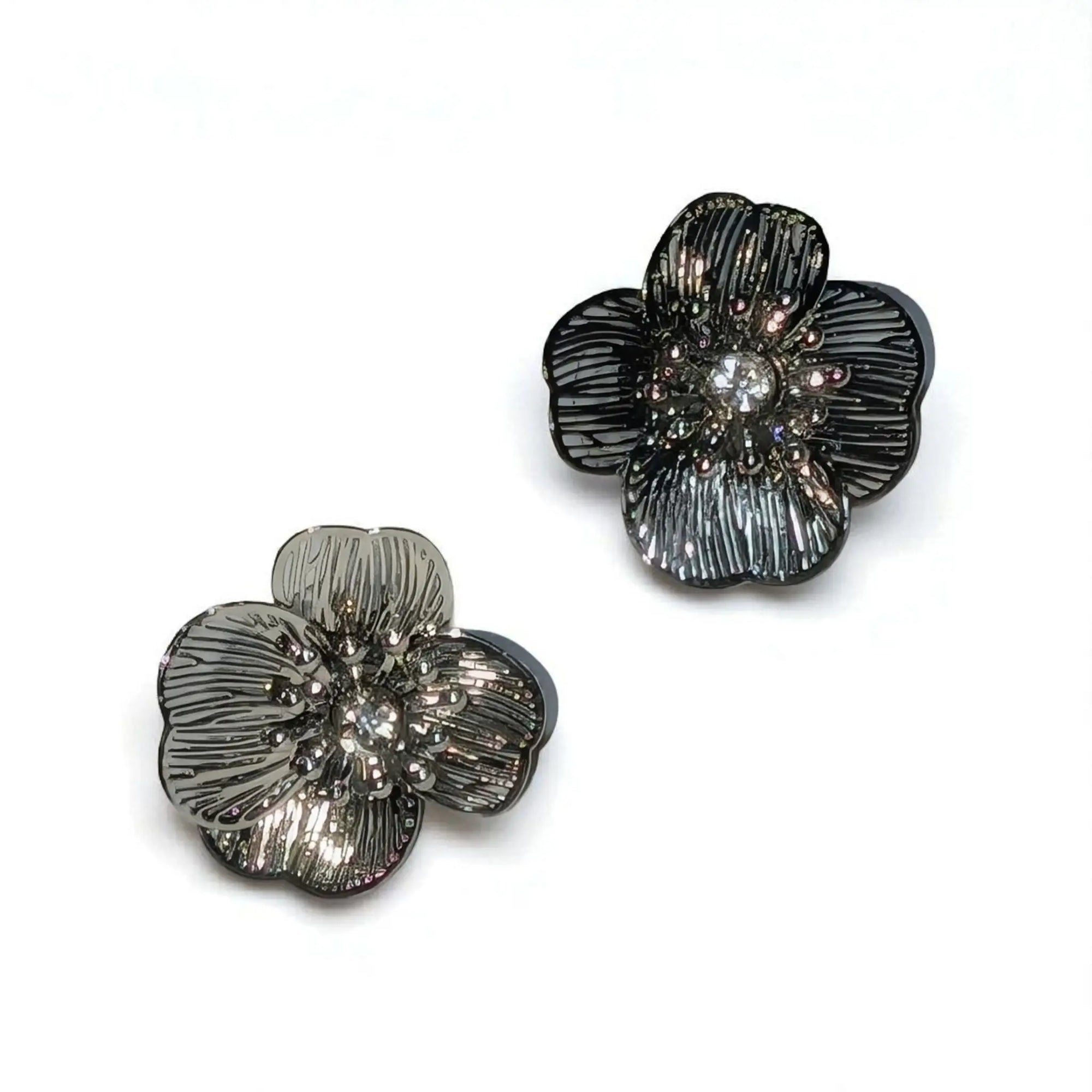 Silver Flower Stud Earrings Beautiful Girl Boutique
