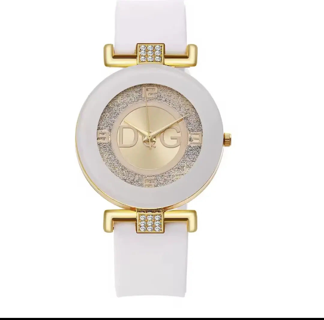 Stylish Fashion Watch - White & Gold Beautiful Girl Boutique