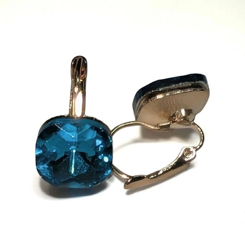 14k Gold-Plated Stud Crystal Earrings Beautiful Girl Boutique