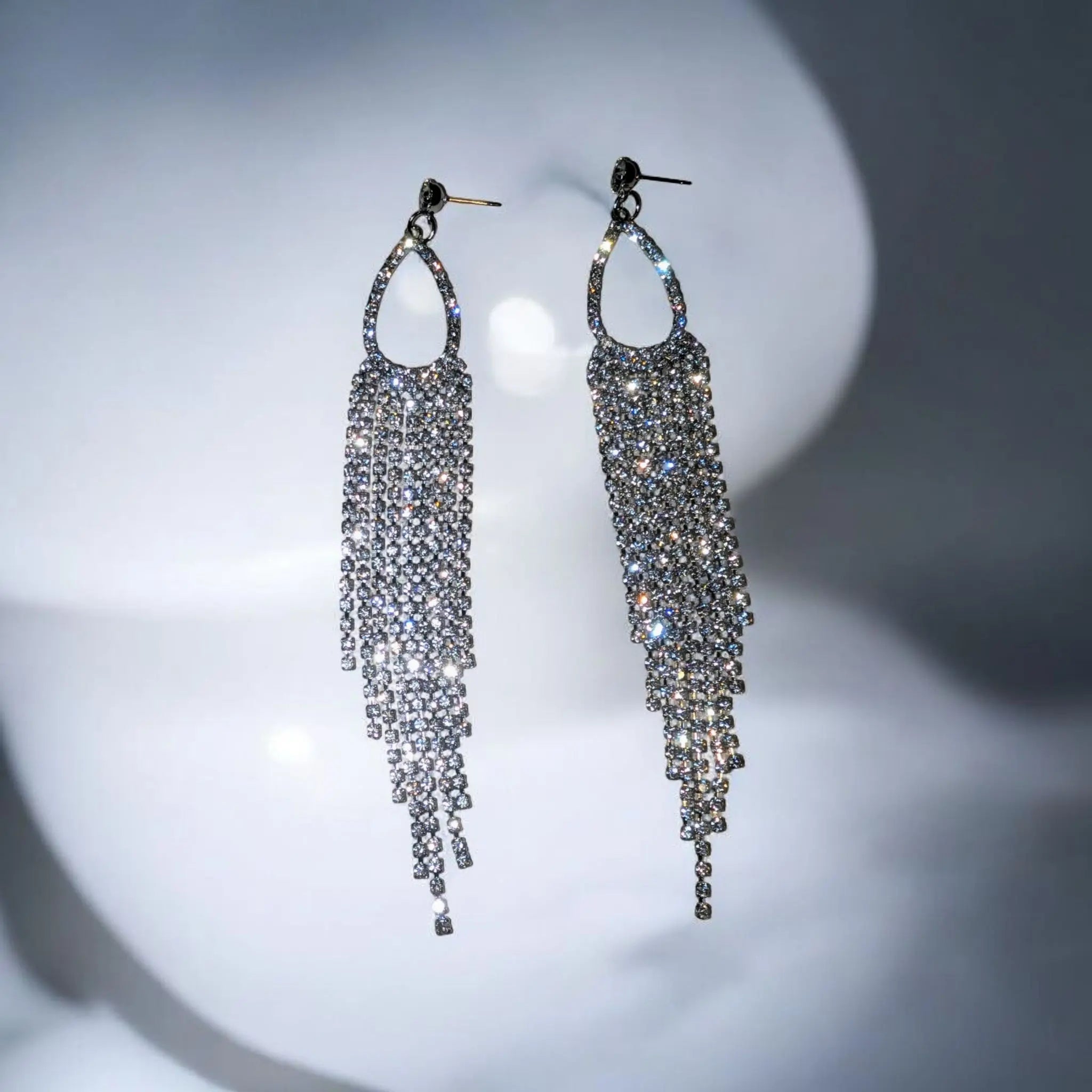 Glamorous Chandelier Rhinestone Drop Earrings Beautiful Girl Boutique