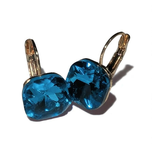 14k Gold-Plated Stud Crystal Earrings Beautiful Girl Boutique