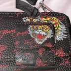 Ed Hardy Tiger Crossbody Bag - Black Signature Print Beautiful Girl Boutique