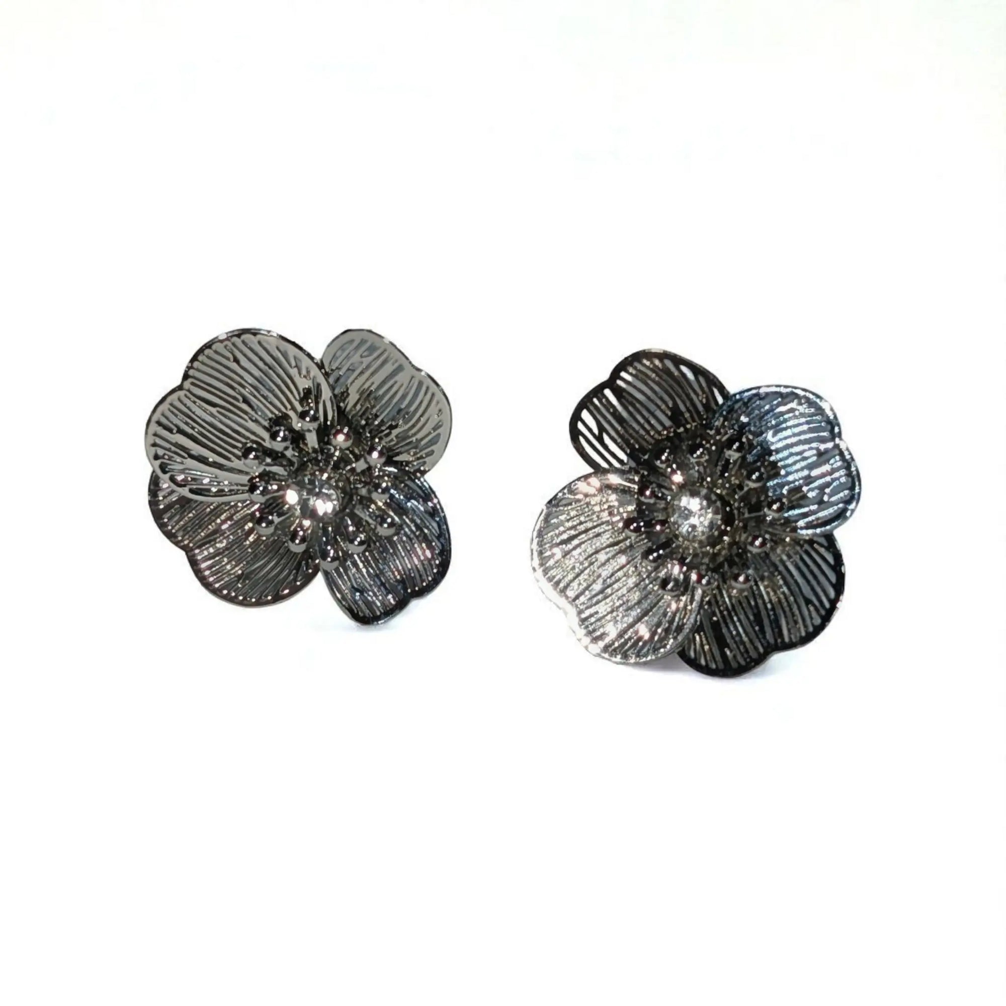 Silver Flower Stud Earrings Beautiful Girl Boutique