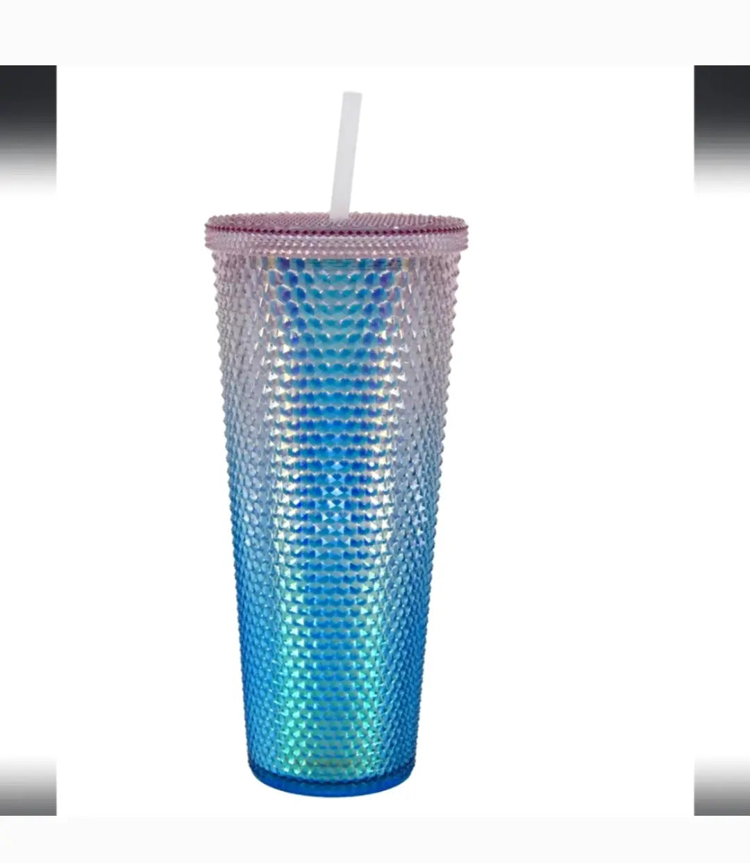 Studded Tumbler with Straw Beautiful Girl Boutique